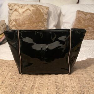 Yves Saint Laurent Glossy Black Cosmetic Bag